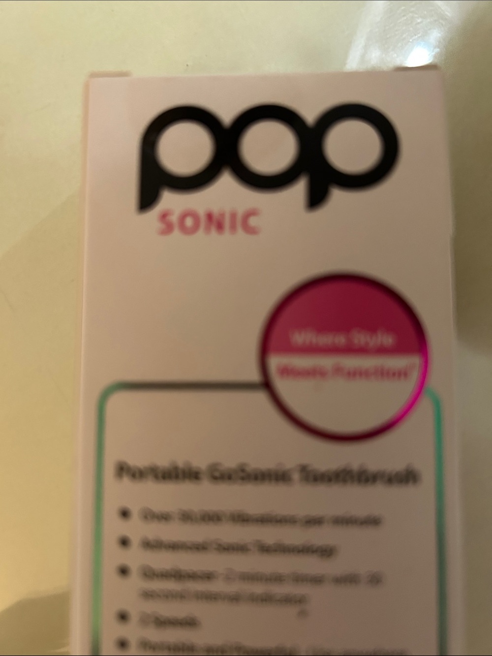 pop Sonic GO Metallic Red Travel Toothbrush - Picture 5 of 9